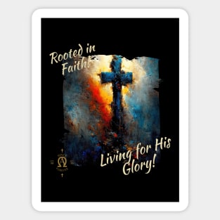Rooted in Faith! Living for His Glory! Sticker